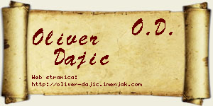 Oliver Dajić vizit kartica